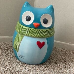 St. Nicholas Square handpainted owl cookie jar